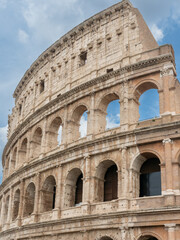 Fototapeta premium View of the facade of the Colosseum in Rome Italy
