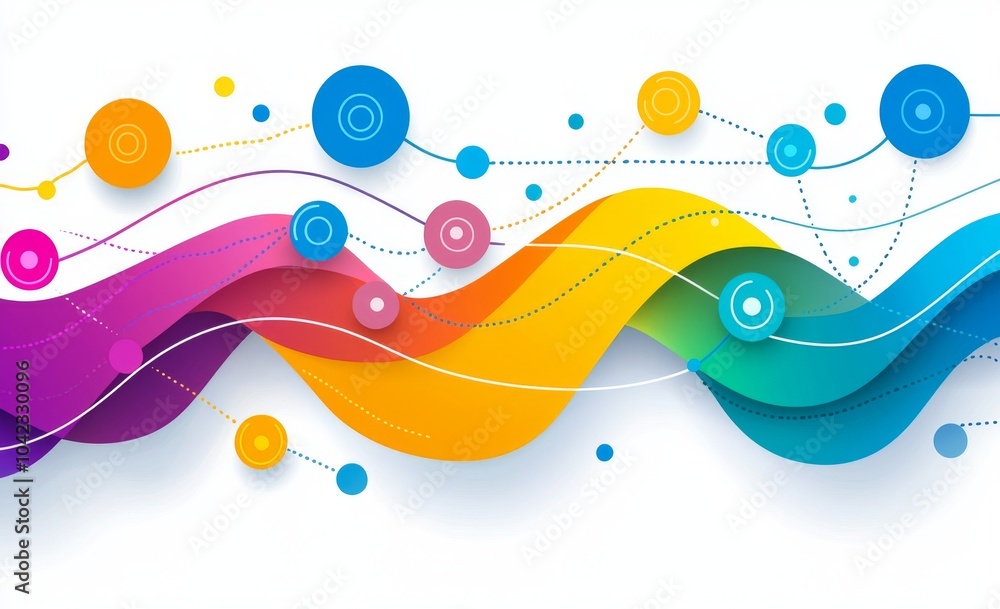 Poster background in technology. concepts related to big data visualization. artificial neural network base