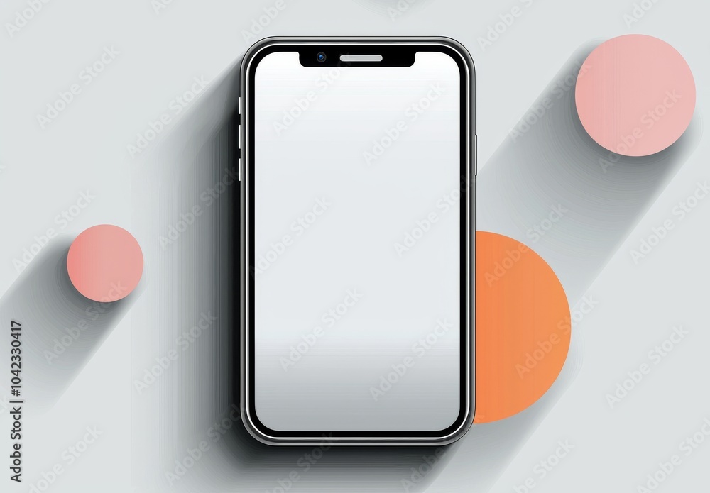 Poster modern mockups of a smartphone. high quality modern mobile mockups. ultra realistic smartphone. devi