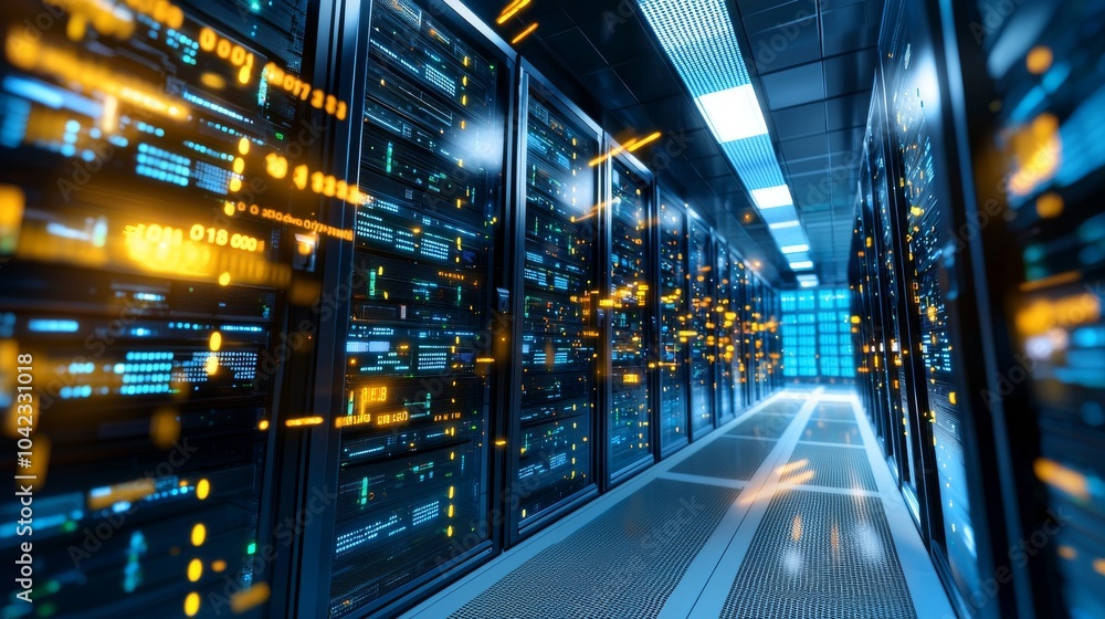 Poster servers in a data center building aligned symmetrically