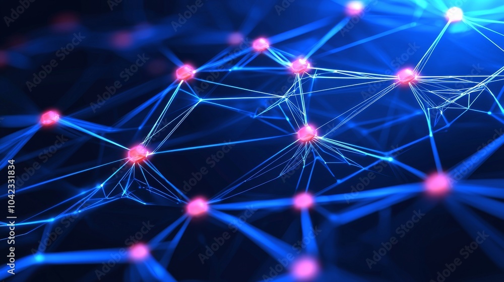 Poster high-tech cyber world. futuristic big data stream. motion of digital data flow. 3d illustration of d
