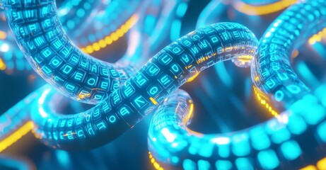 Obraz premium Dynamic pattern with power rays and light. Data transferring. Information concept. Technology background. 3D rendering.