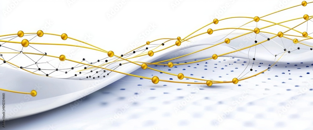 Poster the background of this illustration uses modern abstract wireframe technology. it is composed of a 3