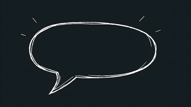 Hand drawn speech buble. Speech bubbles talk bubbles. AI generated image, ai.