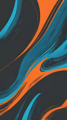 vertical neon Charcoal, Orange, Light Blue glowing grainy gradient background noisy texture wallpaper