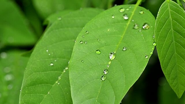 water drops on the nature leaf wet plant dew rain saber the plants