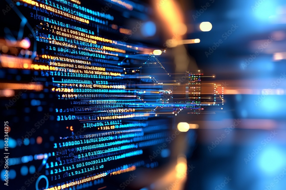Poster developing software abstract technology background