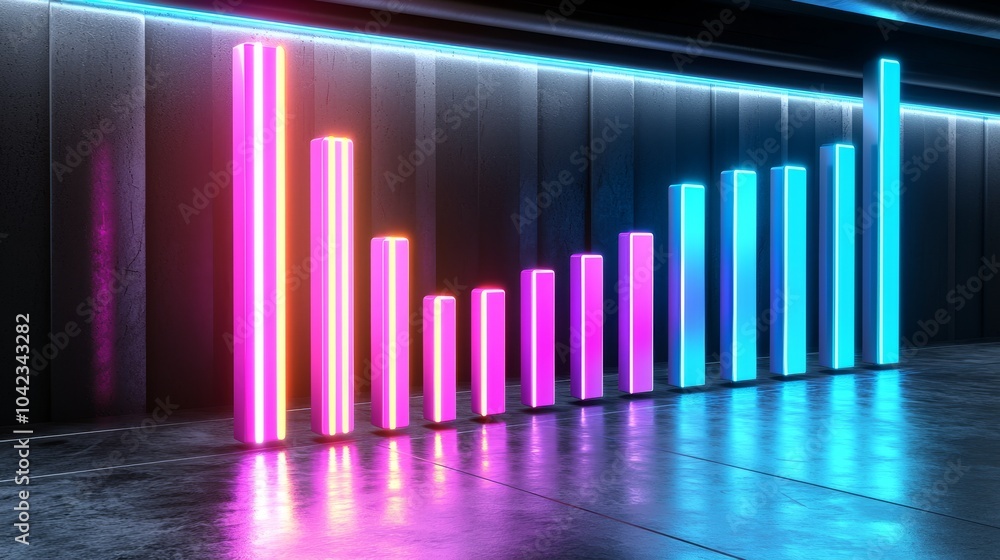 Aufkleber the stock market chart with big data. business graph. investment graph. abstract financial chart. 3d