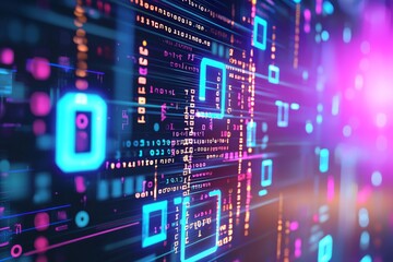 Obraz premium Defining binary code abstractly. Big data. Coding concept or hacker concept. Binary code. Computer technology.