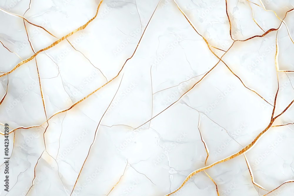 Poster elegant white marble texture with golden veins creating an abstract and sophisticated background des