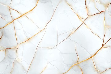 Elegant white marble texture with golden veins creating an abstract and sophisticated background design for various creative uses.
