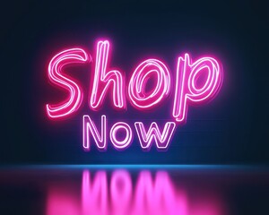 Creative Black Friday sale banner with neon "Shop Now" text and sleek, high-contrast visuals, perfect for online ads