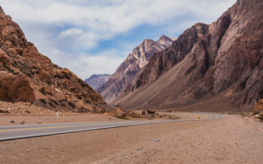 High mountain landscape in the Argentinean Andes
