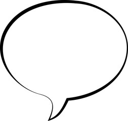 Minimalist Black and White Speech Bubble