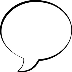 Monochrome Comic Speech Bubble Design