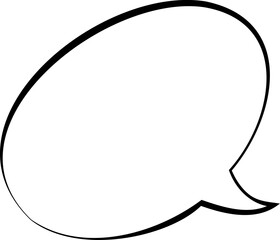 Classic BW Speech Bubble Illustration