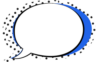 Blue Vintage Comic Speech Bubble Design