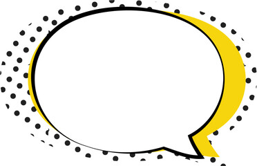 Retro Yellow Speech Bubble Vector