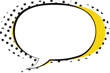 Pop Art Yellow Speech Bubble Graphic