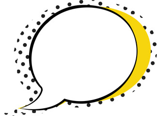 Pop Art Yellow Speech Bubble Graphic
