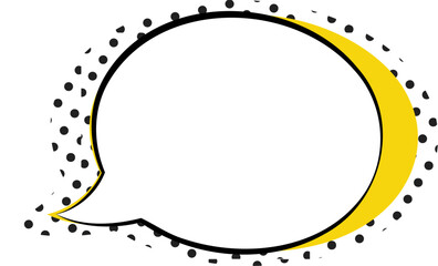 Retro Yellow Speech Bubble Vector