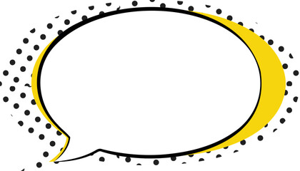 Yellow Tone Speech Bubble Comic Style