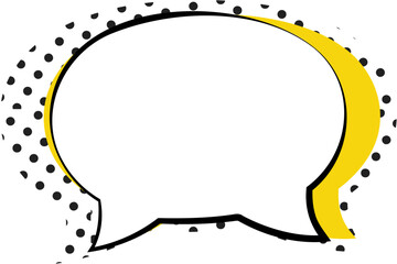 Bold Yellow Comic Speech Bubble Design