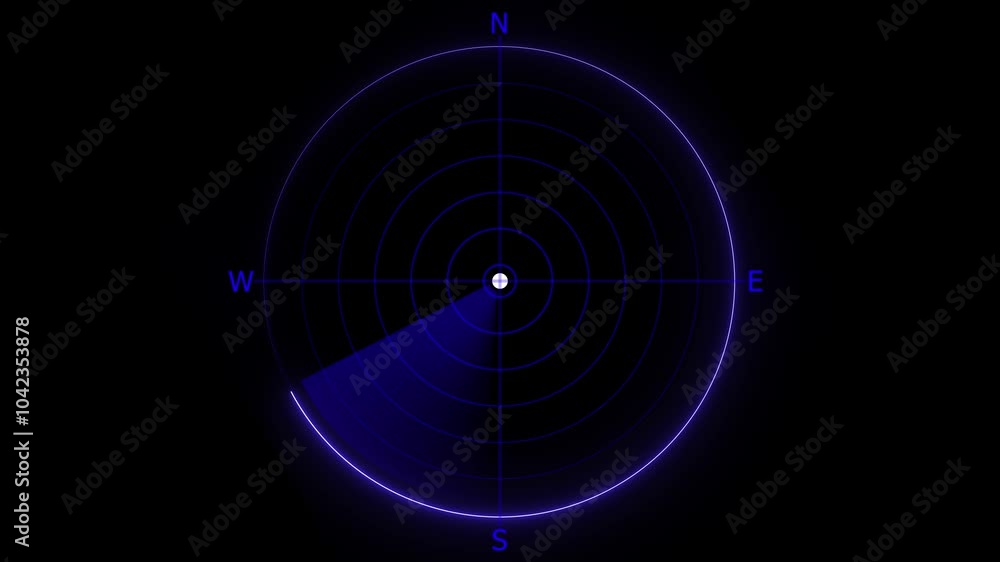 Poster simple radar scanning navigation ,abstract glowing neon radar screen with digital radio waves. abstr