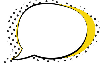 Bold Yellow Comic Speech Bubble Design