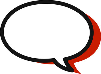 Classic Red Speech Bubble Illustration