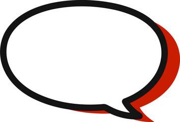 Classic Red Speech Bubble Illustration