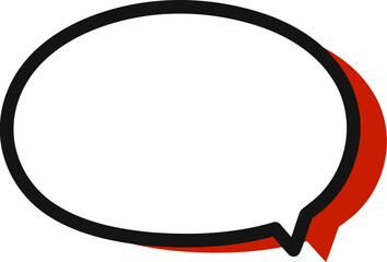 Classic Red Speech Bubble Illustration