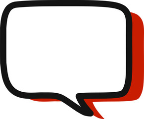 Classic Red Speech Bubble Illustration