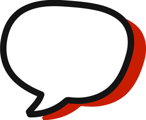 Bold Red Speech Bubble Pop Art