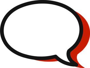 Classic Red Speech Bubble Illustration
