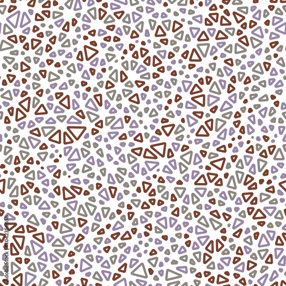 Poster abstract vector background. tiny triangles size. multiple colors style. rounded triangles outlined. 