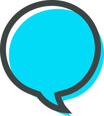 Blue Speech Bubble Graphic Design