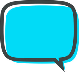 Blue Speech Bubble Pop Art Illustration