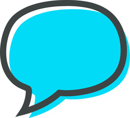 Blue Speech Bubble Pop Art Illustration