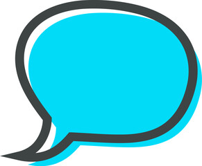 Vibrant Blue Speech Bubble Design