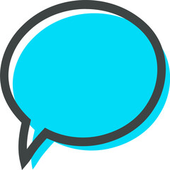 Blue Comic Speech Bubble Vector