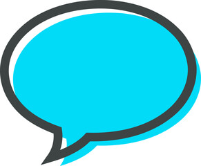 Blue Speech Bubble Graphic Design