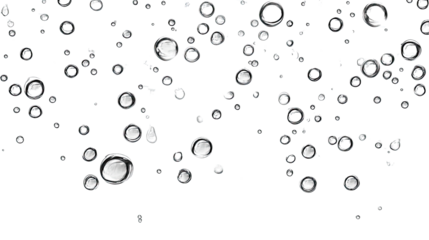 Blue background with transparent water drops creating a fresh and clean pattern