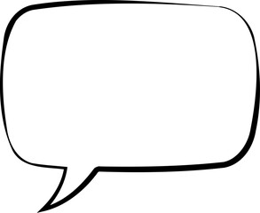 Black and White Speech Bubble Vector