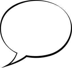 Black and White Speech Bubble Vector