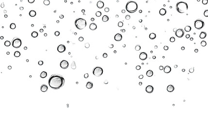 Blue background with transparent water drops creating a fresh and clean pattern