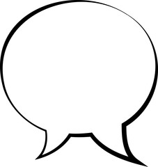 Monochrome Comic Speech Bubble Design