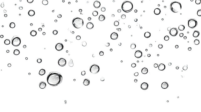 Blue background with transparent water drops creating a fresh and clean pattern - Powered by Adobe