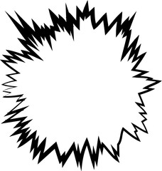 Naklejka premium Retro Monochrome Speech Bubble Art