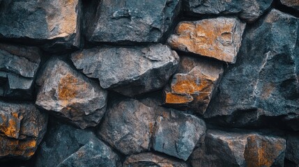 A rugged stone photo border with earthy textures and natural finishes